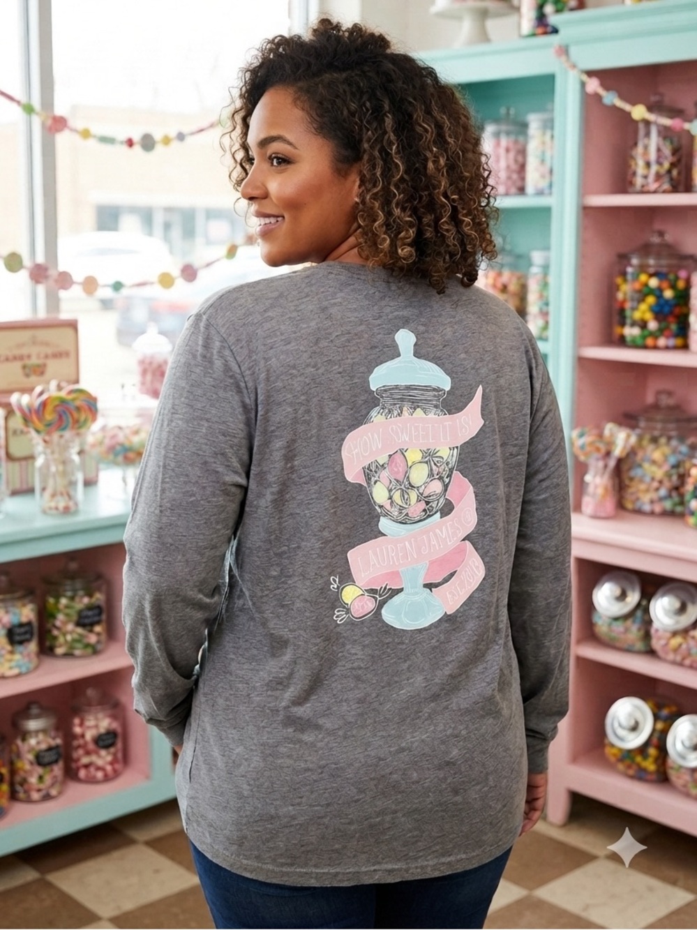 Pastel Candy Graphic Long Sleeve Tee 🍬